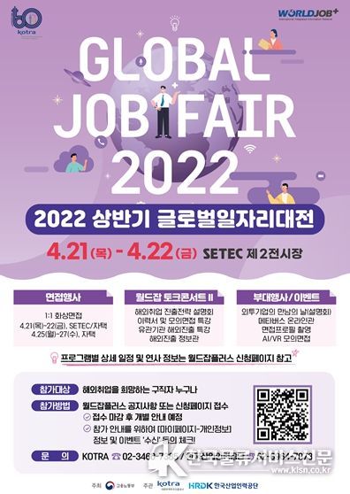 2022 상반기 글로벌 일자리 대전 포스터