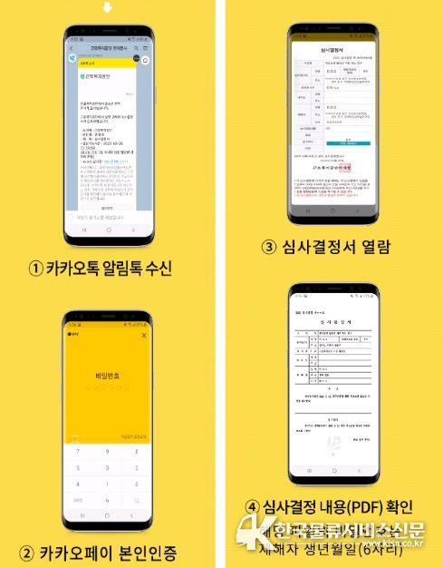 심사결정서 모바일 전자문서 수신 방법